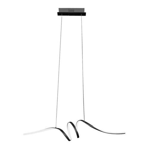 LED Csillár zsinóron LOOP LED/28W/230V fekete