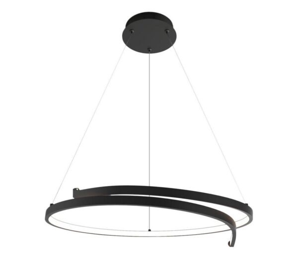 LED Csillár zsinóron LORENZO LED/35W/230V fekete