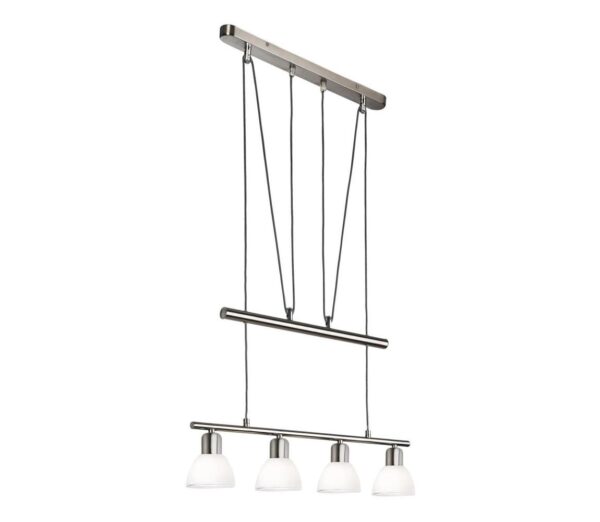 LED Csillár zsinóron MATTES 4xE14/4W/230V 3000K fényezett króm