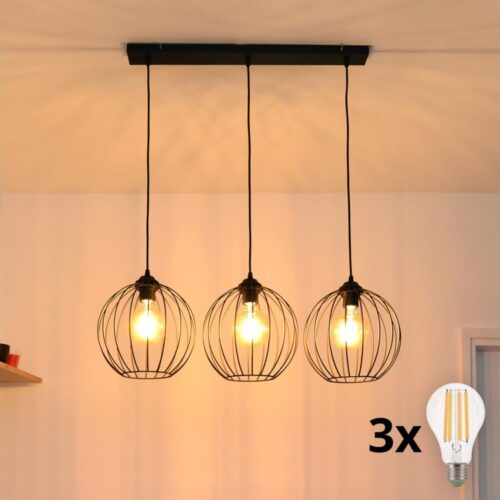 LED Csillár zsinóron MERCURE 3xE27/15W/230V
