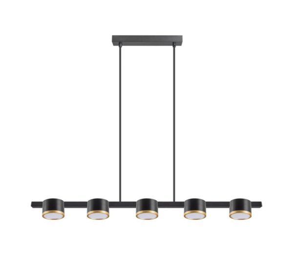 LED Csillár zsinóron MIRELLA 5xGX53/6W/230V fekete