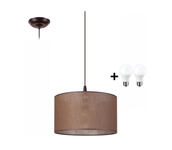 LED Csillár zsinóron NOEL 1xE27/60W/230V barna