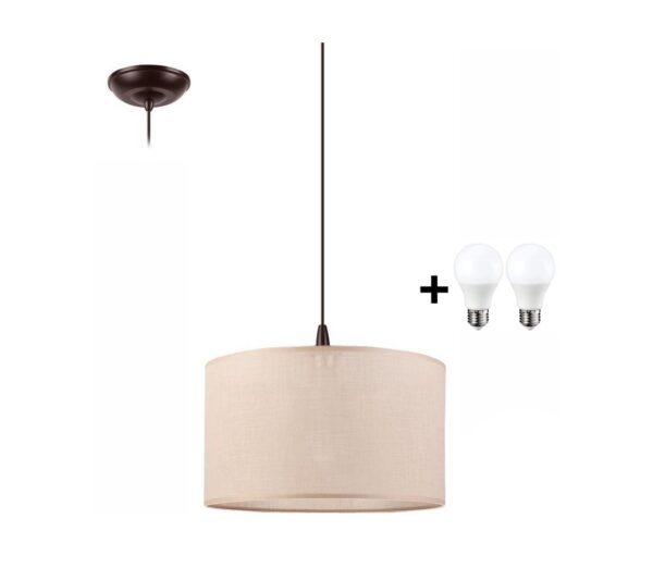 LED Csillár zsinóron NOEL 1xE27/60W/230V bézs