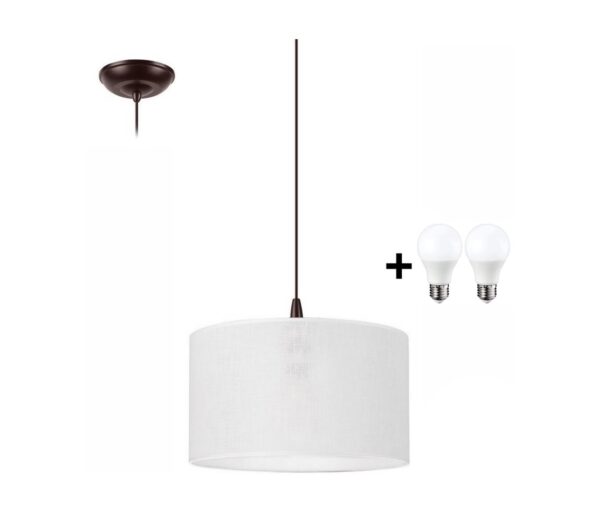 LED Csillár zsinóron NOEL 1xE27/60W/230V fehér
