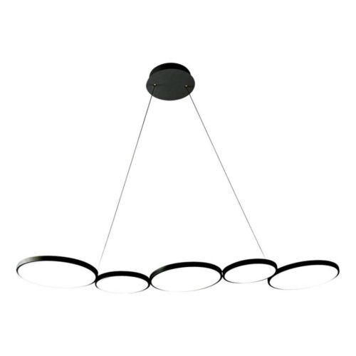 LED Csillár zsinóron OLYMPIA 5xLED/10W/230V fekete