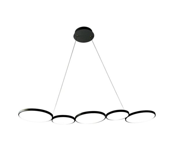 LED Csillár zsinóron OLYMPIA 5xLED/10W/230V fekete