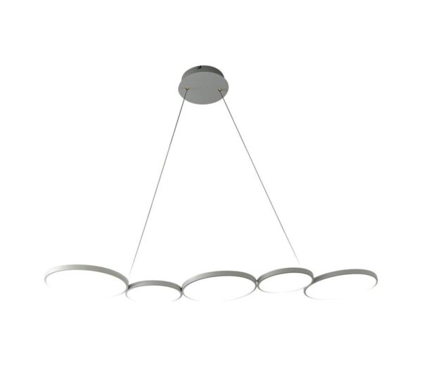 LED Csillár zsinóron OLYMPIA 5xLED/10W/230V szürke