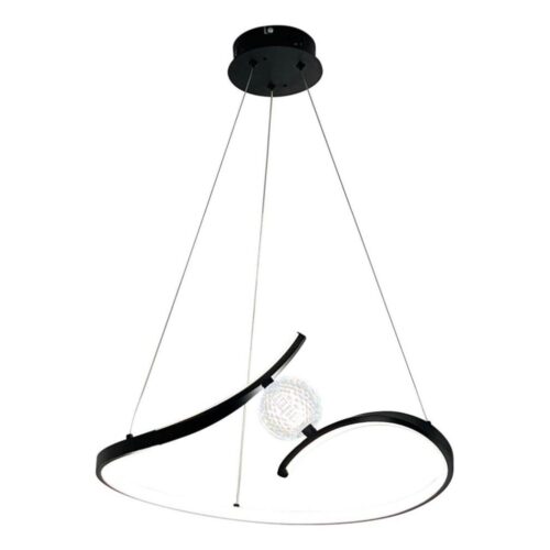 LED Csillár zsinóron PERLA LED/34W/230V fekete