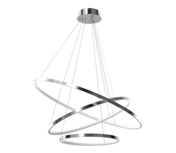 LED Csillár zsinóron ROTONDA LED/93W/230V matt króm
