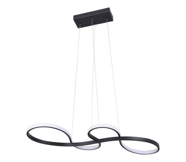 LED Csillár zsinóron SALSA LED/38W/230V 4000K fekete