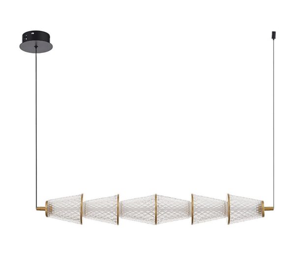 LED Csillár zsinóron SANSA LED/11W/230V arany/átlátszó