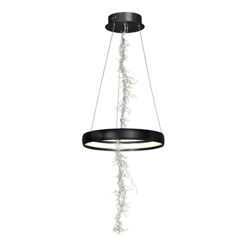 LED Csillár zsinóron SPARK LED/35W/230V fekete