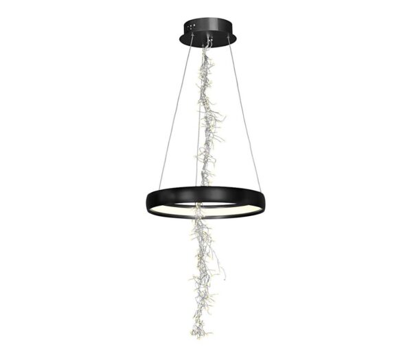 LED Csillár zsinóron SPARK LED/35W/230V fekete