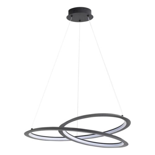 LED Csillár zsinóron TANGO LED/44W/230V 4000K átm. 60 cm fekete