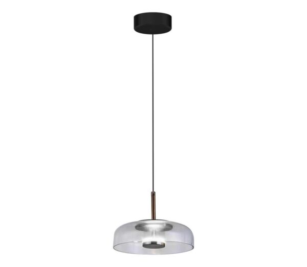 LED Csillár zsinóron VETRO LED/6W/230V átm. 23 cm szürke/fekete