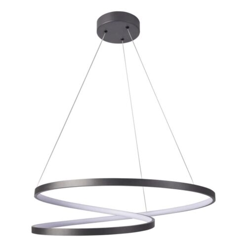 LED Csillár zsinóron ZEFIRA LED/52W/230V 4000K átm. 60 cm antracit