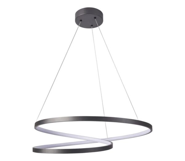 LED Csillár zsinóron ZEFIRA LED/52W/230V 4000K átm. 60 cm antracit