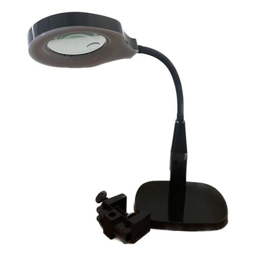 LED Dimmelhető asztali lámpa bifokális nagyítóval LED/6W/230V fekete