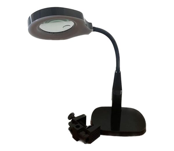 LED Dimmelhető asztali lámpa bifokális nagyítóval LED/6W/230V fekete