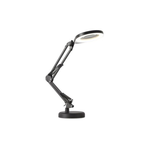 LED Dimmelhető asztali lámpa nagyítóval 2in1 AURIQ LOUPE LED/10W/5V 3000/4000/6500K fekete