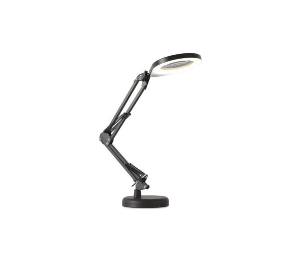 LED Dimmelhető asztali lámpa nagyítóval 2in1 AURIQ LOUPE LED/10W/5V 3000/4000/6500K fekete