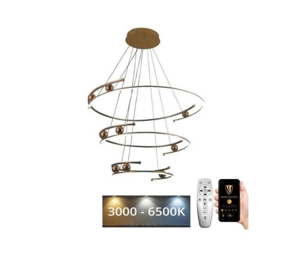 LED Dimmelhető csillár zsinóron LED/170W/230V 3000