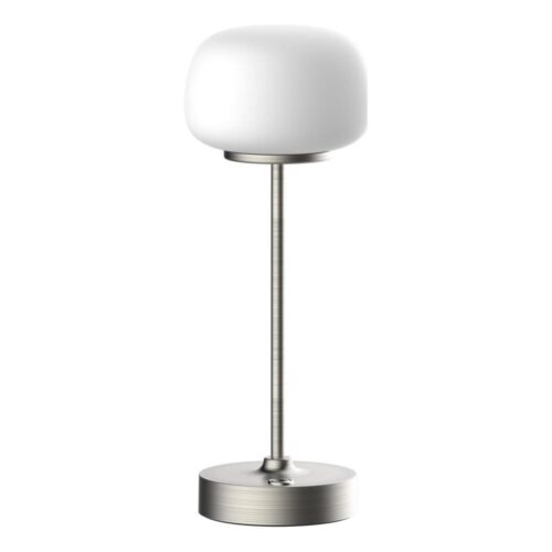 LED Dimmelhető érintős asztali lámpa RIMINI LED/2W/5V USB 2000 mAh króm/fehér