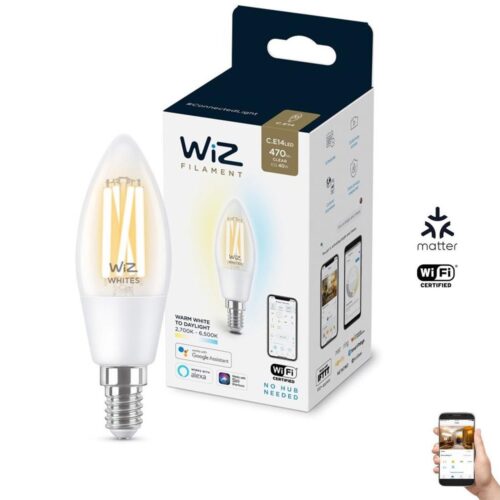 WiZ LED Dimmelhető izzó C35 E14/4