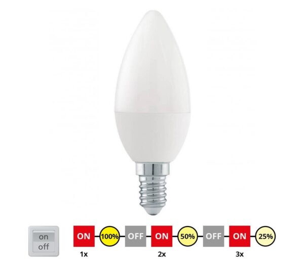 Eglo LED Dimmelhető izzó C37 E14/6W/230V 3000K