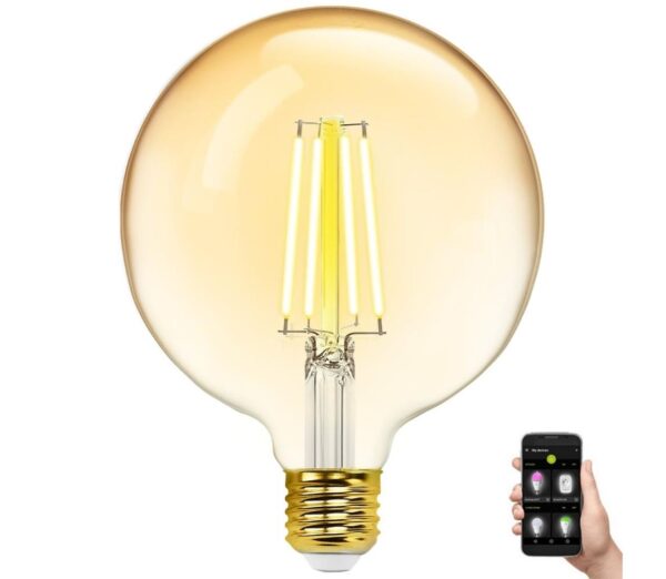 B.V. LED Dimmelhető izzó FILAMENT G125 E27/6W/230V 2700