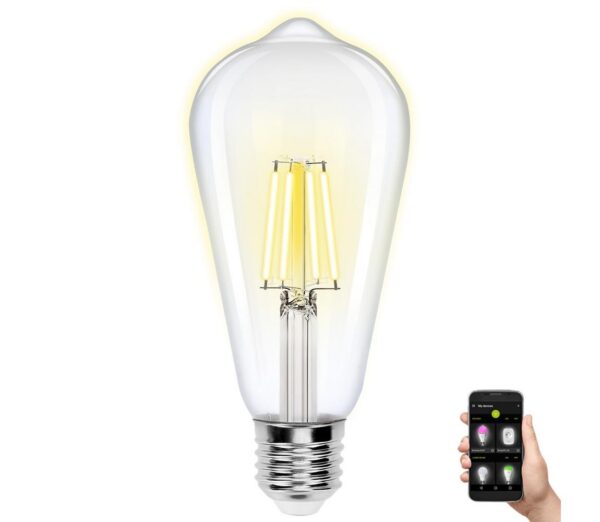 B.V. LED Dimmelhető izzó FILAMENT ST64 E27/6W/230V 2700