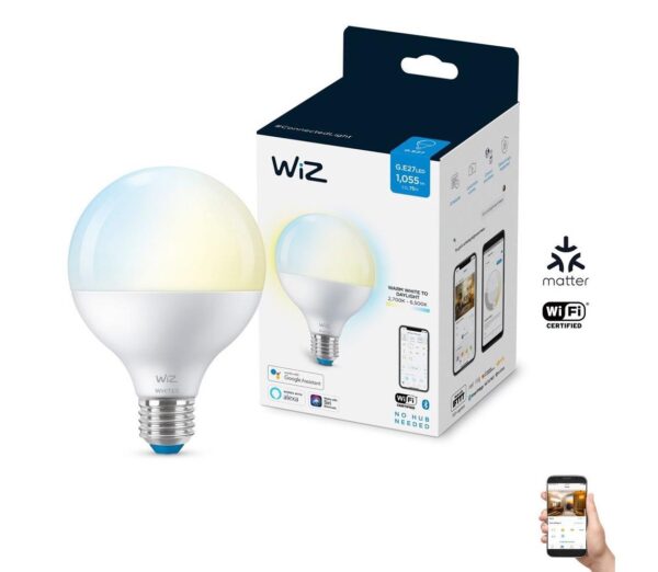 WiZ LED Dimmelhető izzó G95 E27/11W/230V 2700