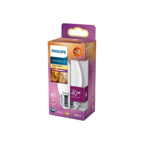 Philips LED Dimmelhető izzó Philips Warm Glow B35 E27/3