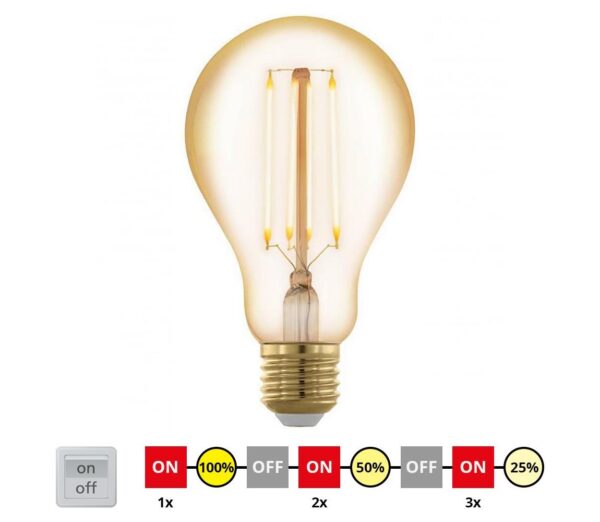 Eglo LED Dimmelhető izzó VINTAGE A75 E27/4W/230V 2200K