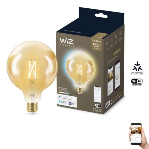 WiZ LED Dimmelhető izzó VINTAGE G125 E27/6