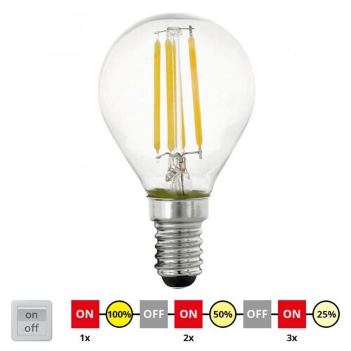 Eglo LED Dimmelhető izzó VINTAGE P45 E14/4W/230V 2700K