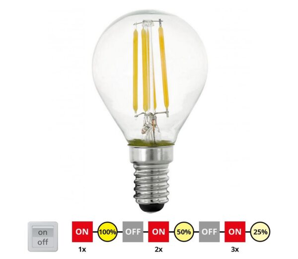 Eglo LED Dimmelhető izzó VINTAGE P45 E14/4W/230V 2700K