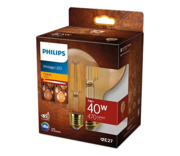 Philips LED Dimmelhető izzó VINTAGE Philips G95 E27/7W/230V 1800K