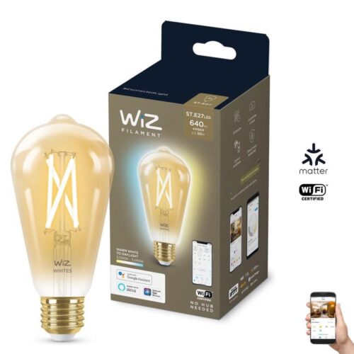 WiZ LED Dimmelhető izzó VINTAGE ST64 E27/7W/230V 2000
