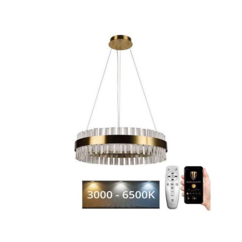 LED Dimmelhető kristály csillár zsinóron LED/40W/230V + távirányítás