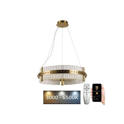 LED Dimmelhető kristály csillár zsinóron LED/40W/230V + távirányítás