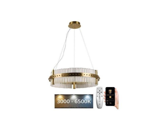 LED Dimmelhető kristály csillár zsinóron LED/40W/230V + távirányítás