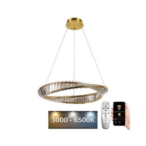 LED Dimmelhető kristály csillár zsinóron LED/40W/230V + távirányítás