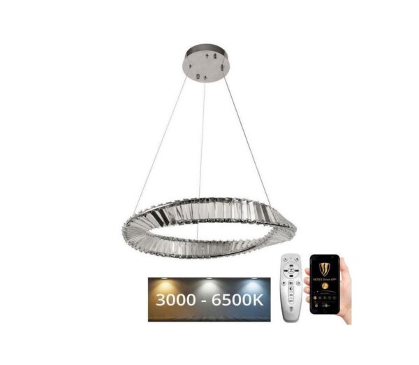 LED Dimmelhető kristály csillár zsinóron LED/40W/230V + távirányítás