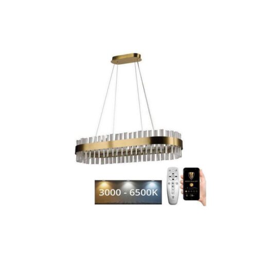 LED Dimmelhető kristály csillár zsinóron LED/45W/230V + távirányítás