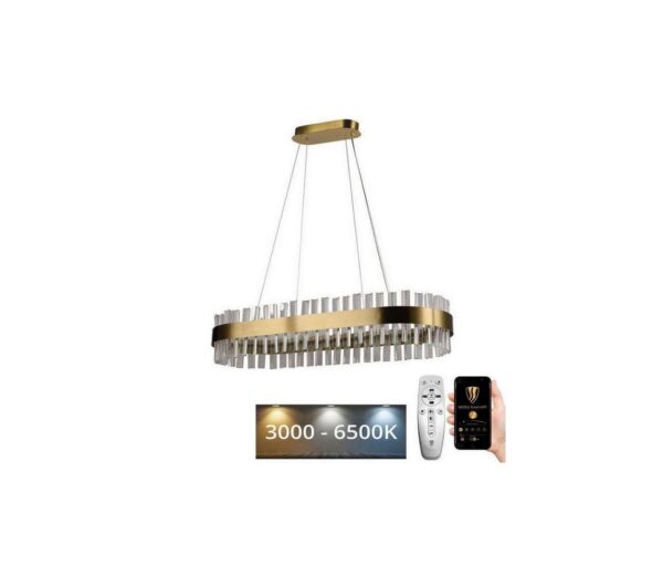 LED Dimmelhető kristály csillár zsinóron LED/45W/230V + távirányítás