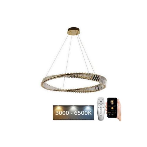 LED Dimmelhető kristály csillár zsinóron LED/50W/230V + távirányítás