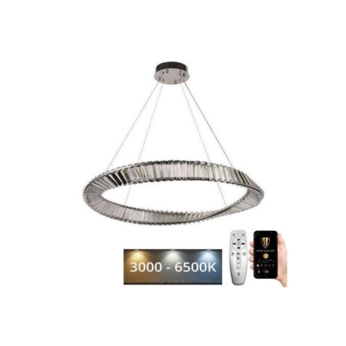 LED Dimmelhető kristály csillár zsinóron LED/50W/230V + távirányítás