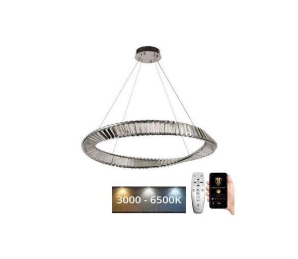 LED Dimmelhető kristály csillár zsinóron LED/50W/230V + távirányítás