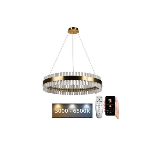 LED Dimmelhető kristály csillár zsinóron LED/55W/230V + távirányítás